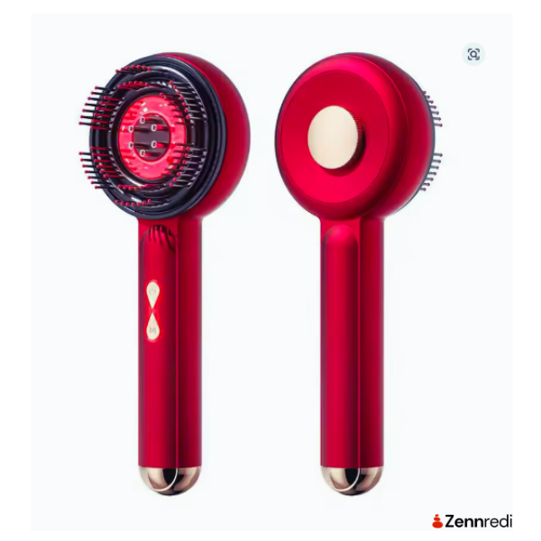 Scalp Therapy Comb with red LED lights, dual views, for scalp massage and stronger hair growth