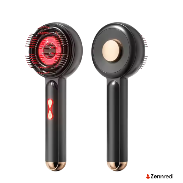 Scalp Therapy Comb by Zennedi with red LED lights for scalp massage and lush hair growth