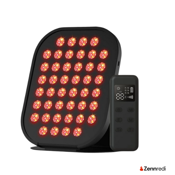 Skin Rejuvenation Device with red light therapy panel and smart remote for glowing skin renewal