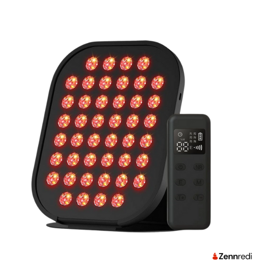 Skin Rejuvenation Device with red light therapy panel and smart remote for glowing skin renewal