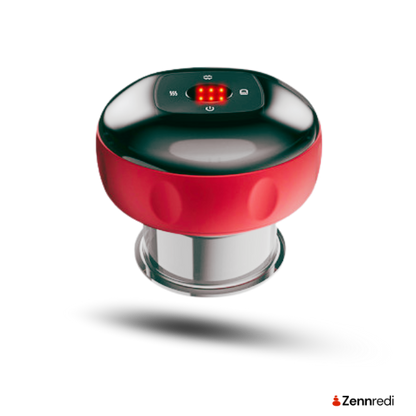 Cupping Massager for Pain Relief & Muscle Recovery - Flow Pulse with red LED for deep relief