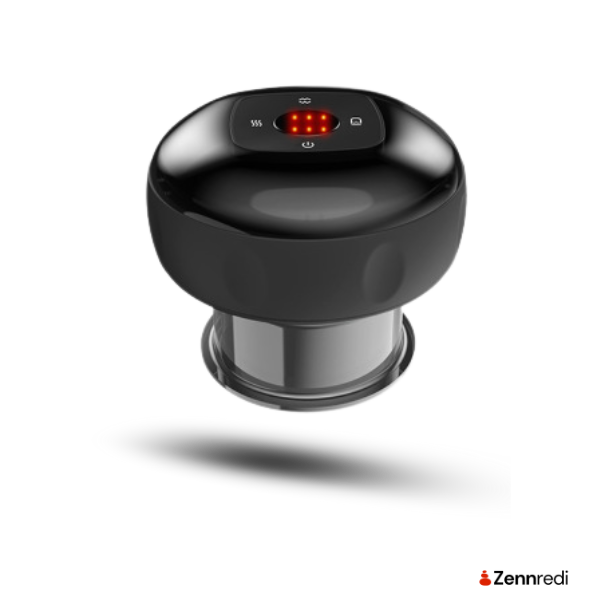 Cupping Massager for Pain Relief & Muscle Recovery - Flow Pulse with red LED for deep relief
