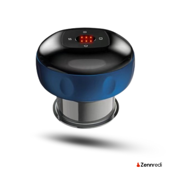 Cupping Massager for Pain Relief & Muscle Recovery - Flow Pulse with red LED for deep relief