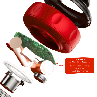 Cupping Massage Instrument in red with AI Chip and 20-minute shut down timer