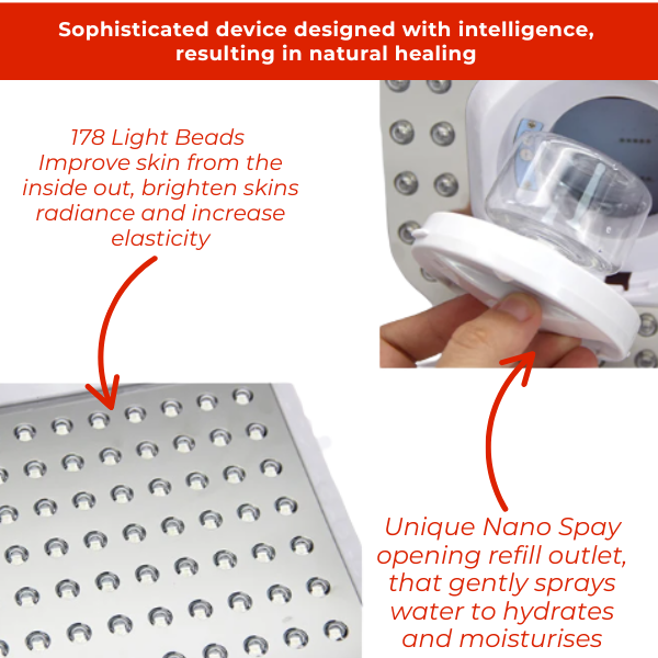 Zennedi LED Light Therapy Mask with intelligent LED panel for natural skin healing